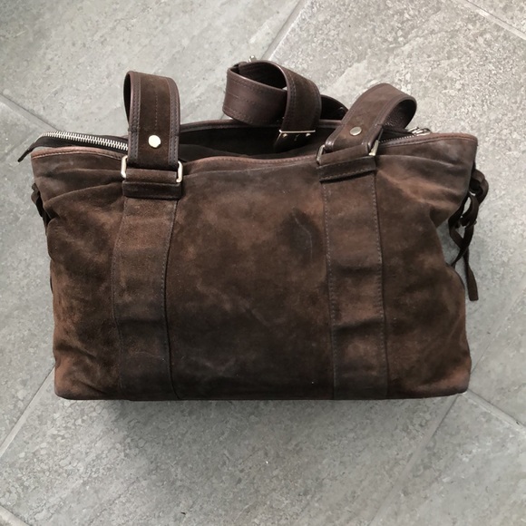 Vintage YSL brown suede shoulder bag. Good condition. - Picture 4 of 10